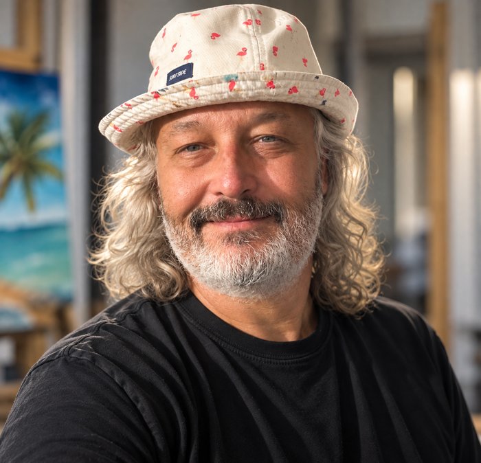 Jeff Pilkinton, mural painter, Tarpon Springs